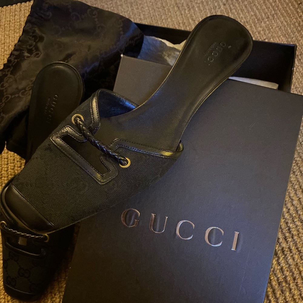 Gucci authentic sabot kitten heels